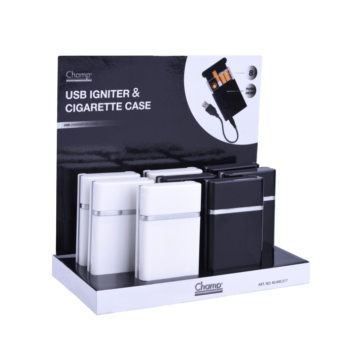 Champ Cigarette Case & USB Igniters
